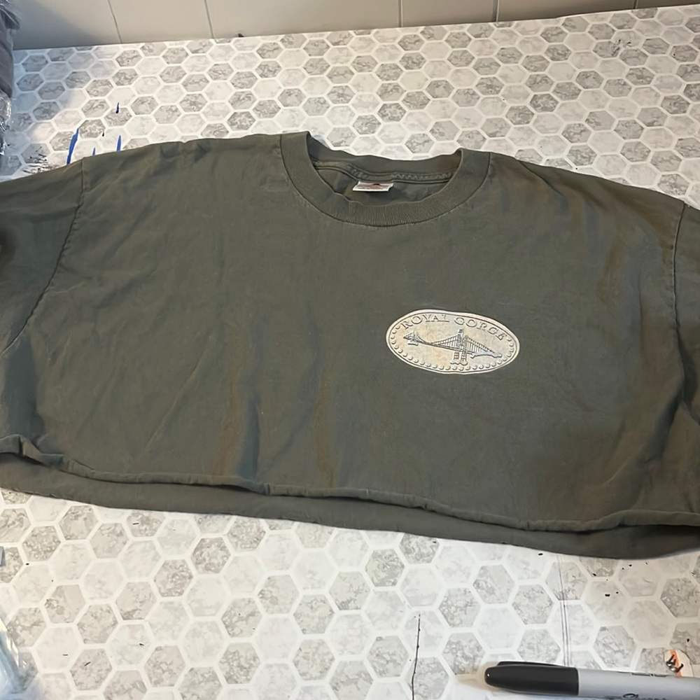 AlStyle XL Cropped Green Short Sleeve Royal Gorge Graphic T Shirt